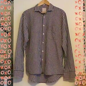 Billy Reid Men’s Plaid Button-Down Shirt – Size Large, Classic Standard Cut